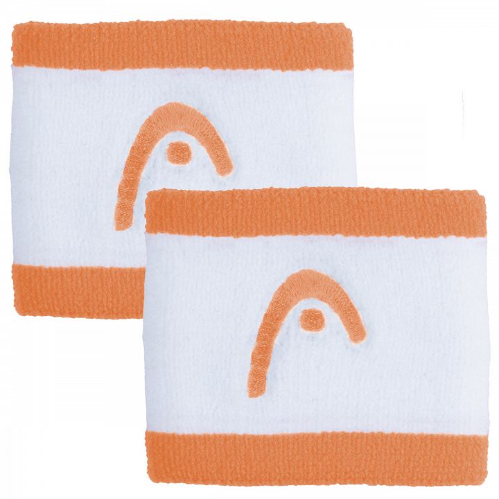 Head Striped Wristband 2.5" Apricot / White